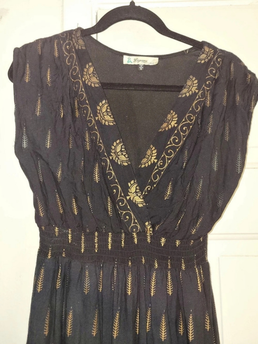 Lapogee Printed Maxi Dress Size Medium